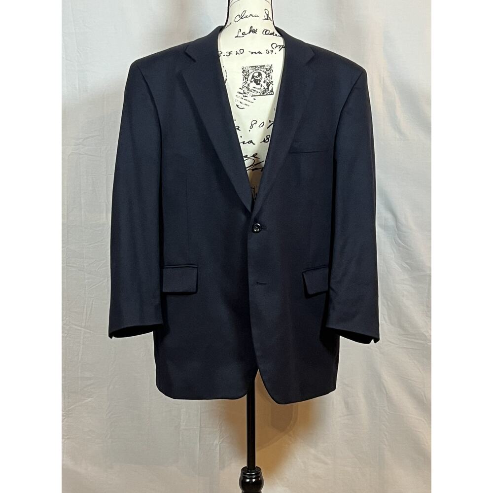 Jos A Bank 100% Cashmere Blazer Men's 46 R Navy Blue Sport Coat Jacket